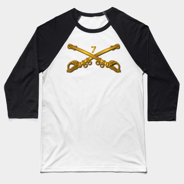 7th Cavalry Branch wo Txt Baseball T-Shirt by twix123844